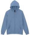 GD69 SF600 Gildan SoftStyle® Midweight Full Zip Hooded Sweatshirt Stone Blue colour image